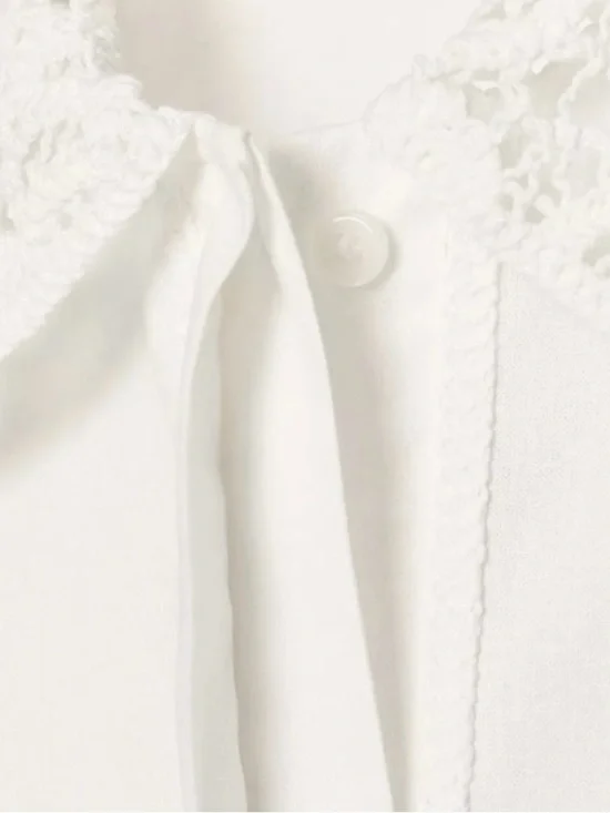 Zara white lace-trim blouse, new with tag - Picture 8 of 12